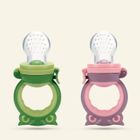 GOTOSEEU Grignoteuse bébé fruit alimenteur - Sans BPA - Modélisation d'animaux - Rose - Vert