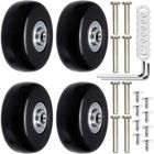 DASINKO 4 Set Roues de Valise Bagages Remplacement en Caoutchouc Kit de Réparation Essieux OD 40mm