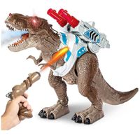 Jouet Dinosaure télécommandé pour garçons de 3 à 12 Ans - éclairage LED - Marche et Fraction - Jouet Dinosaure