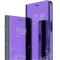 Coque pour Samsung Galaxy S21 FE Effet Miroir Clear View Smart Case  - Violet