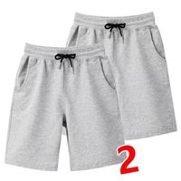 Lot de 2 Short Homme Marque Luxe Beach Bermuda Hommes Pantacourt homme Sport Shorts homme Vêtement Masculin CZ™ - gris + gris
