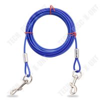 TD® Laisse pour animaux de compagnie double tête une traînée deux chaîne de fer allongée chaîne de chien de câble métallique