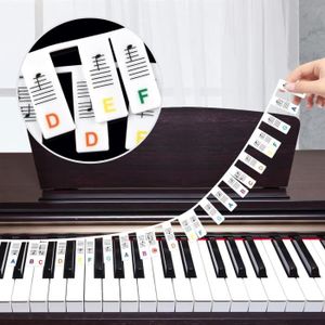 PIANO Étiquettes amovibles pour clavier de piano - 88 to