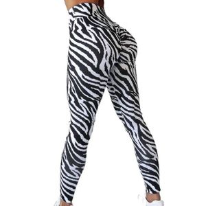 LEGGING Pantalon de sport,Leggings sexy pour femmes,pantalons de yoga College,taille haute,moulants,gothiques,tendance- Zebra[B2450]