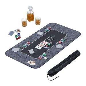 Tapis De Poker 180x90cm Rouge Et Noir - Speed Cloth Professionnel
