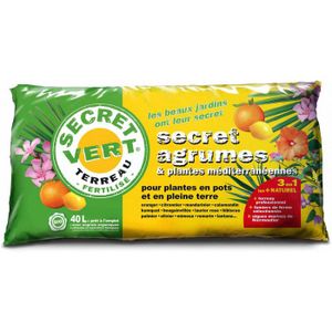 TERREAU - SABLE Terreau bio pour agrumes et plantes méditerranéennes 40 L 40 litres