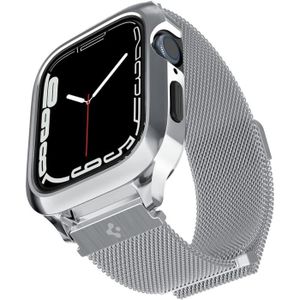 BRACELET MONTRE CONNEC. Coque Spigen Metal Fit Pro pour Apple Watch 8 7 45