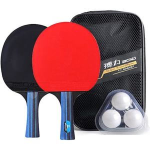 BALLE TENNIS DE TABLE Lixada Raquette de Ping Pong Professionnel Set, 2 