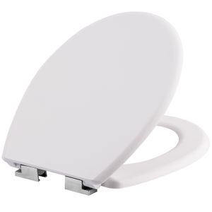 Abattant WC Forme Carré Slim Blanc Lunette de siège de toilette Toilette  avec Frein de Chute Siège de Cuvette WC Couvercle - Cdiscount Bricolage