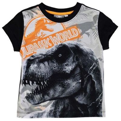 T-SHIRT NOIR JURASSIC WORLD EXHIBITION COL ROND TAILLE MEDIUM