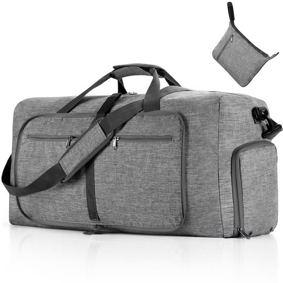 Grand Sac De Voyage à Roulettes 120L - Imperméable, Pliable, Pour Camping, Week-end, 80x40x40 Cm - 10