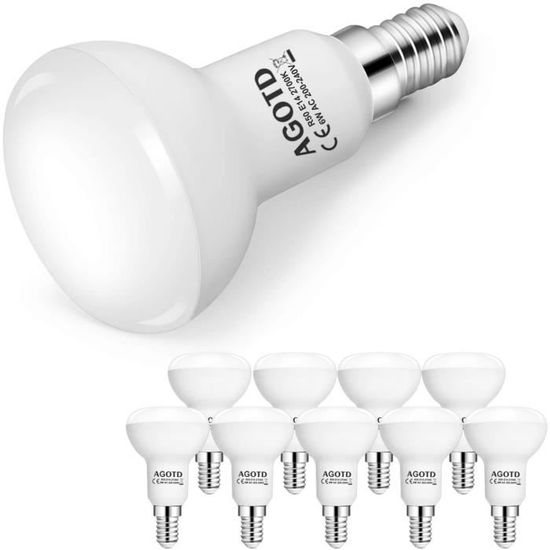 AGOTD 6W Ampoule LED E14 R50 Rflecteur 50W Ampoules Halogne quivalent Culot E14 470Lm 2700K Blanc Chaud Non Dimmable Lot de 1[6797]