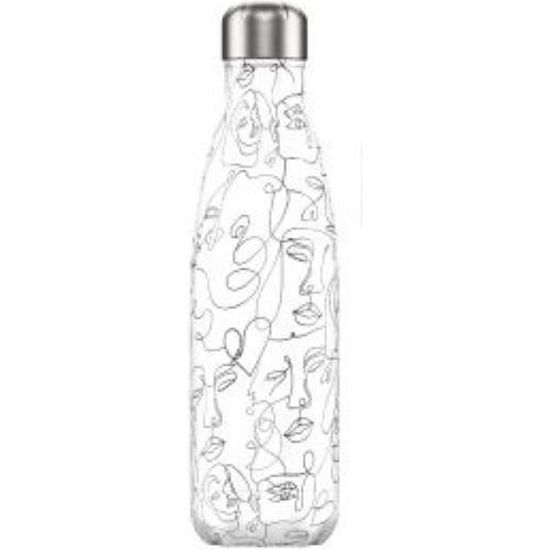 BOUTEILLE ISOTHERME - LINE ART FACES 500 ML - CHILLY'S