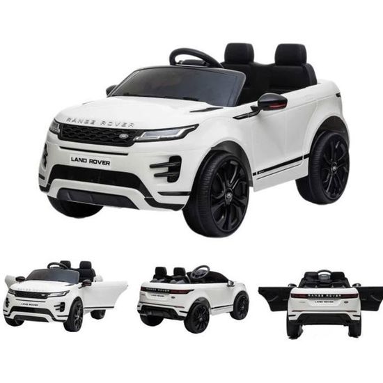 Voiture électrique pour enfant Range Rover Evoque blanche - Electrique - Batterie 12V - 4 roues