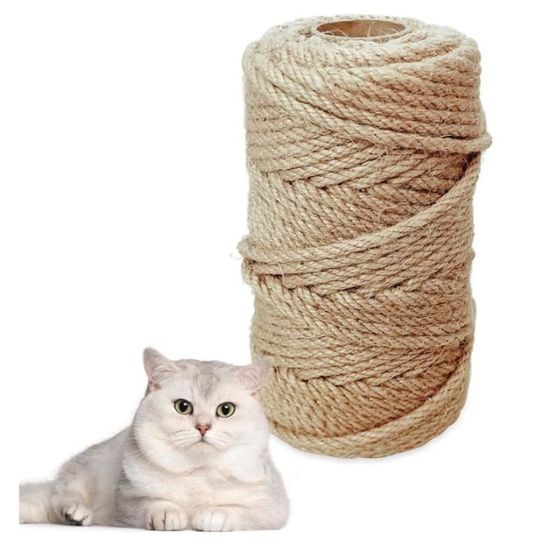 Corde Sisal 6mm X 50m - Pour Arbre à Chat, Décoration Ou Bricolage - Naturelle Et Résistante