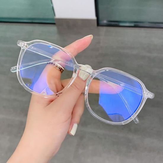 Cadre transparent de couleur Lunettes à monture noire Anti-lumière bleue  pour femmes, TR90, myopie, monture v - Cdiscount Bijouterie