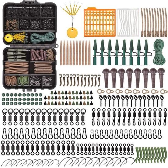 Pêche,Kit de matériel de pêche à la carpe,boîte de  plomb,Clips-perles-hameçons-Tubes-pivots,plate forme d'appât,160 pièces-lot  - Cdiscount Sport