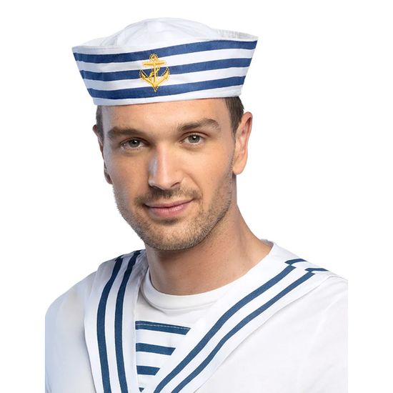 Casquette de Marin – Blanche, avec Galon doré et Écusson
