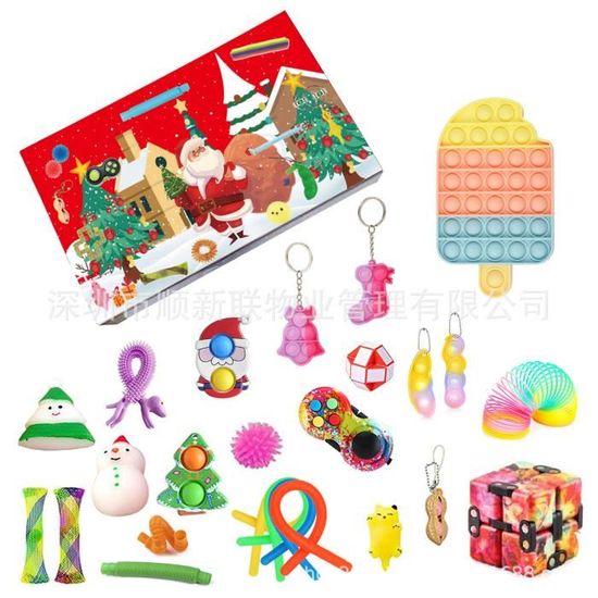 Calendrier De L'Avent Fidget Toys - 24 Surprises Sensoriels Pour Enfants, Garçons, Filles, Ados - Cadeau De Noël - 12