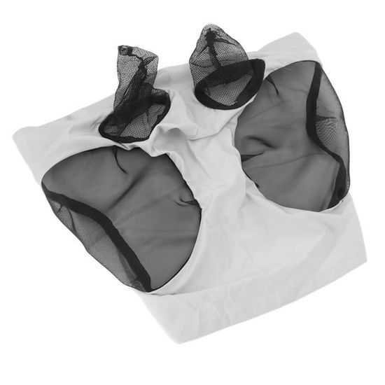 Masque Anti-Mouches Cheval Avec Protection Oreilles – Maille Respirante Élastique – Couleur Rose Rouge – Confort Et Protection UV
