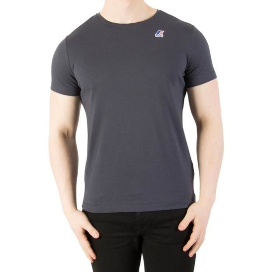 K Way Homme Le Vrai 3.0 Edouard T Shirt Bleu Bleu Cdiscount