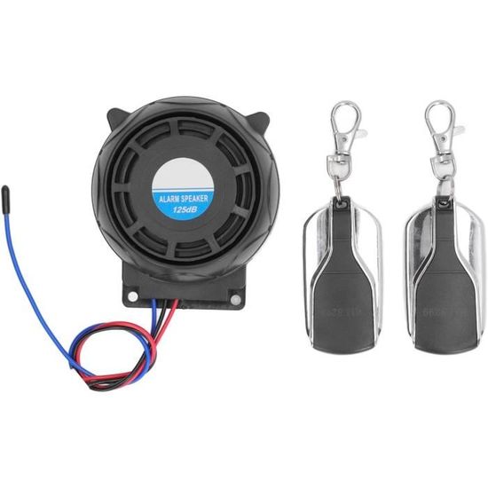 Alarme Antivol Moto Sans Fil - Portée 150 M - 2 Télécommandes - Sirène Forte - 12V Pour Moto, Scooter, Quad - Installation Facile