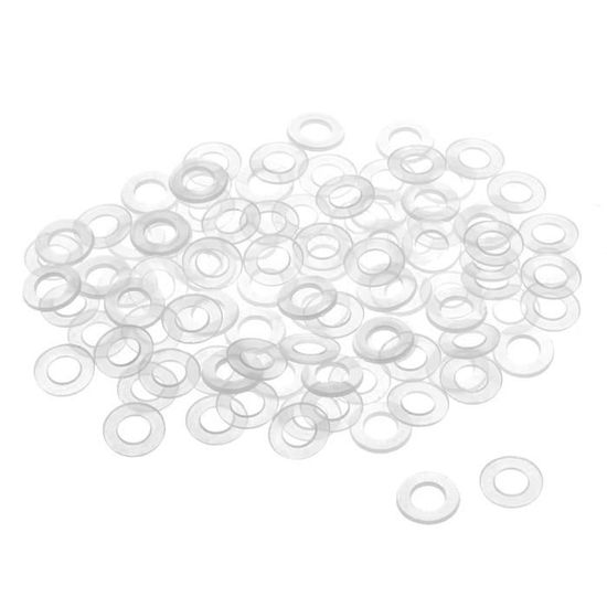200 Rondelle Piatte In Nylon - M5, 10mm OD, 5mm ID, 1mm Spessore, Per Tubi Dell'Acqua E Rubinetti