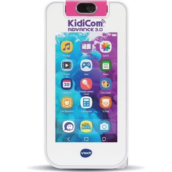 VTECH - KidiCom Advance 3.0 - Blanc - Fonctionnalités High-Tech - Batterie Rechargeable - 6-12 ans