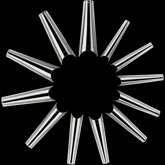 600 Pièces Extra Long Tips pour ongles de cercueil, XXL Long Demi