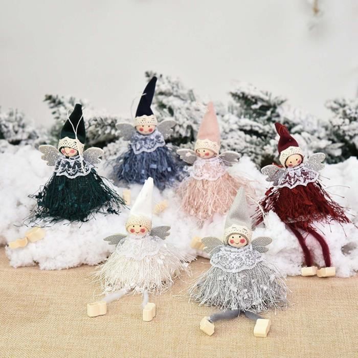 6PC Christmas Ornaments Gift Santa Claus Snowman Toy Doll Hang A1628