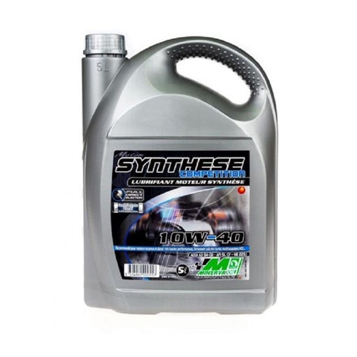 HUILE MOTEUR 4 TEMPS MINERVA AUTO SYNTHESE COMPETITION 10W40 ESSENCE ET DIESEL SANS FAP (100% SYNTHE