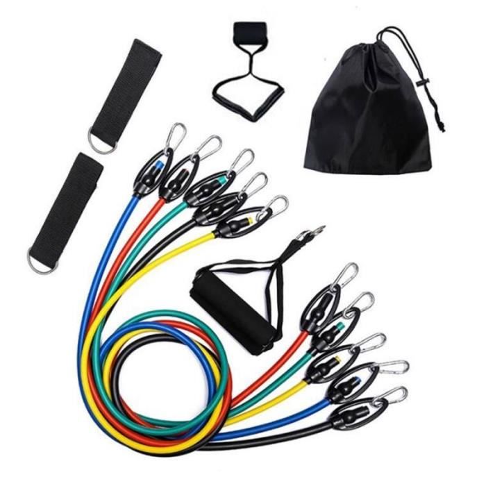 11 pièces Fitness rallye tirant corde entraînement équipement de Fitness Fitness bande élastique bande - Modèle: 01 - HSJSTLDB02431