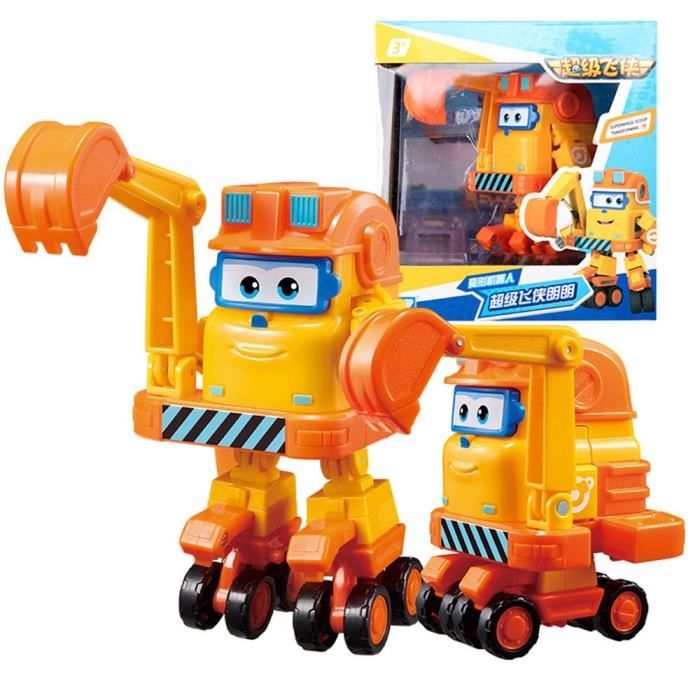 Super Wings Scoop Avion Transformable Voiture Robot Jouet Transformable Personnages d'anime Cadeau de Garçon Noël 12CM