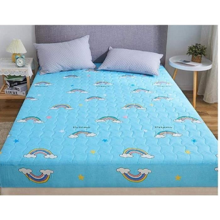Draps Housses antidérapants imperméables et Respirants pour lit Double, Matelas Plus épais, protège-Matelas d'appartement Anti- 4441