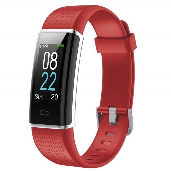 Marqueune Montre Connectée Homme Femme Enfant Smart Watch Smartwatch Sport Running pour iPhone Huawei Samsung Xiaomi Sony Rouge
