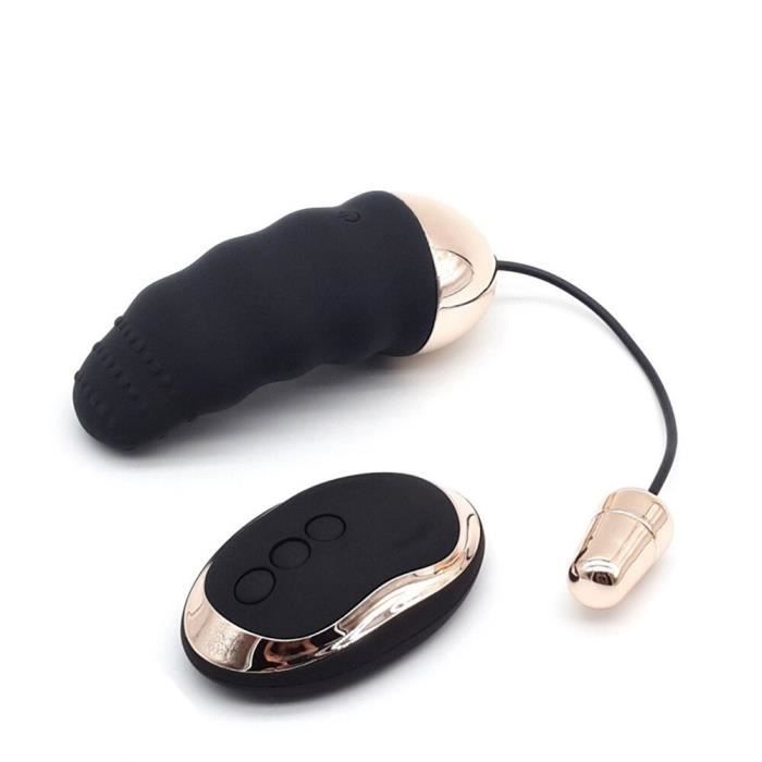 LOAEY noir violet USB Rechargeable 10 vitesses télécommande sans fil vibrant sexe amour oeufs vibrateur jouets-Type XMS01-BK