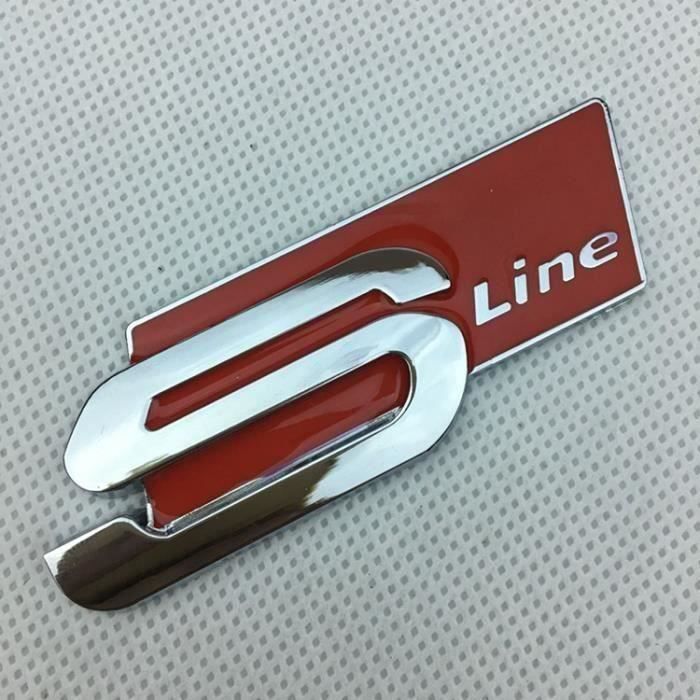 2pcs Audi Sline étiquetage A3A4A5A6L A7 A8L Q3 Q5 Q7 logo S-line Mon1224-9-19220