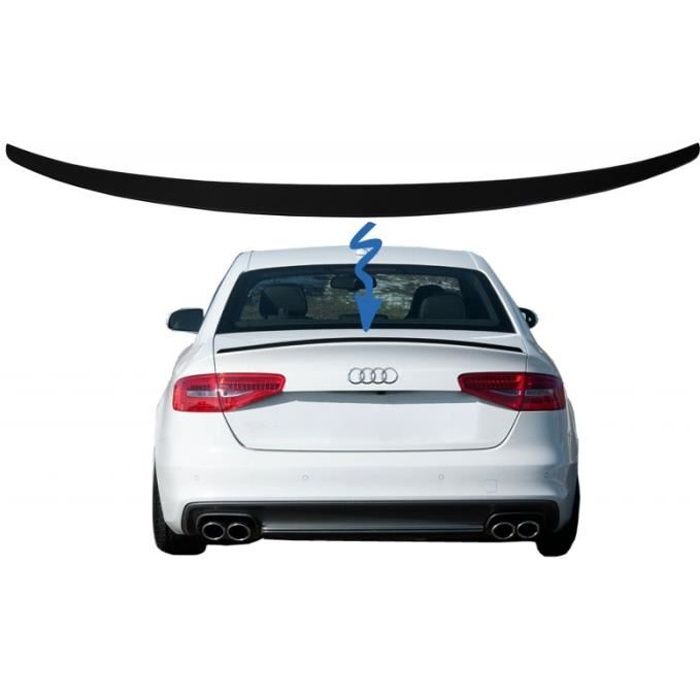 Spoiler arrière pour AUDI A4 B8 Berline 2008-2015 Becquet Coffre Noir Mat