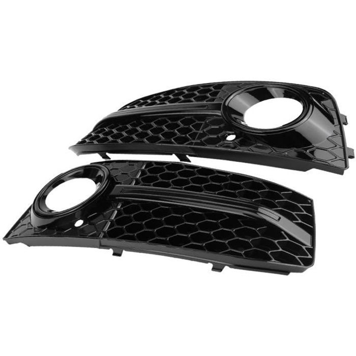 Garosa grilles antibrouillard pare-chocs 2 pièces pour Grilles antibrouillard avant noir brillant de Style RS4 pour Audi A4 B8