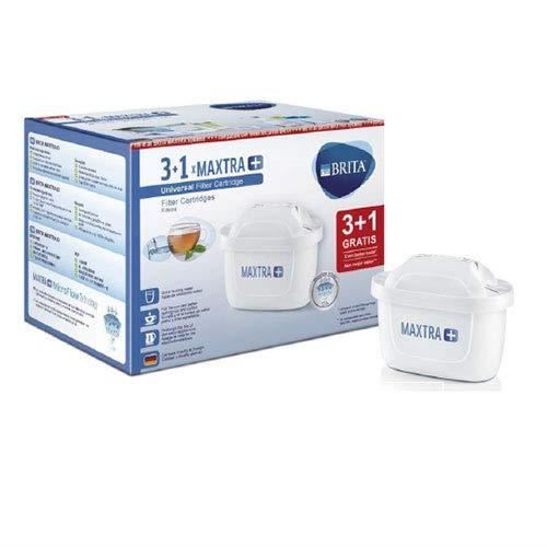 BRITA Maxtra + Pack de 3 + 1 Cartouches de filtration pour l`eau, Recharges Compatibles avec jarres Que réduisant La