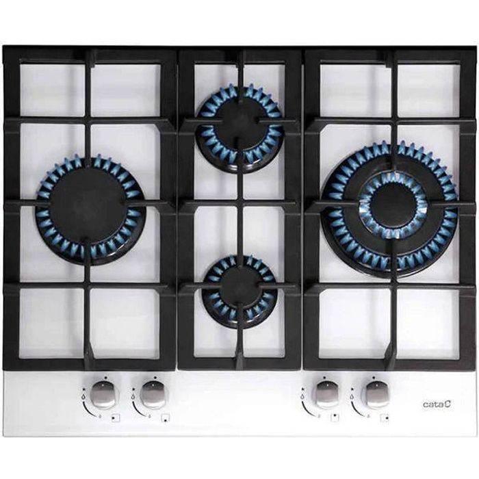 Plaque au gaz Cata LCI6031WH (60 cm) Blanc (4 Feux à gaz)