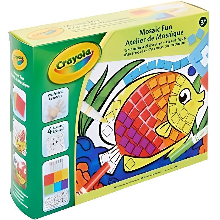 crayola - atelier de mosaïque - loisir créatif - kits d'activités - à partir de 4 ans - jeu de dessin et coloriage