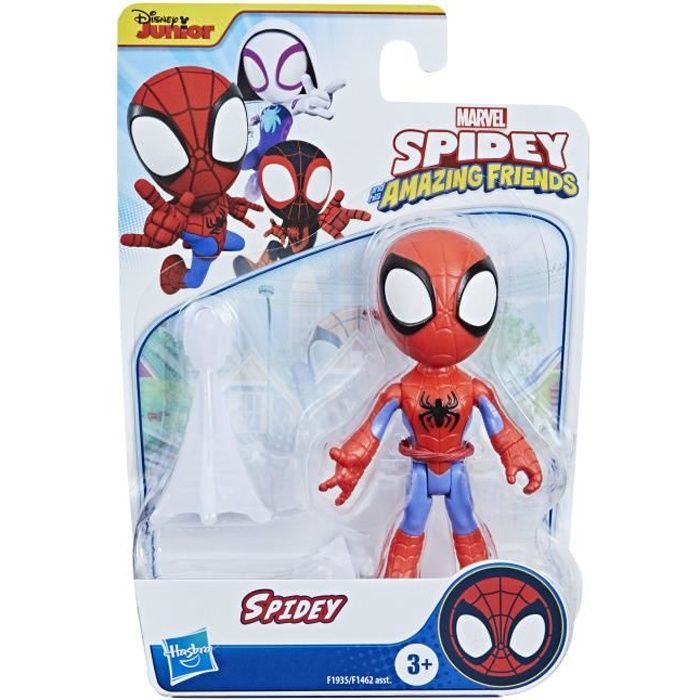 Marvel Spidey and His Amazing Friends - Figurine de héros Spidey de 10 cm - inclut 1 accessoire - pour enfants dès 3 ans