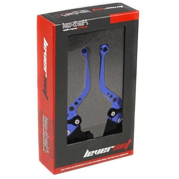 Lextek CNC Clutch Lever Short Black H-17 F-21 / Y-688 Court Bleu pour Yamaha