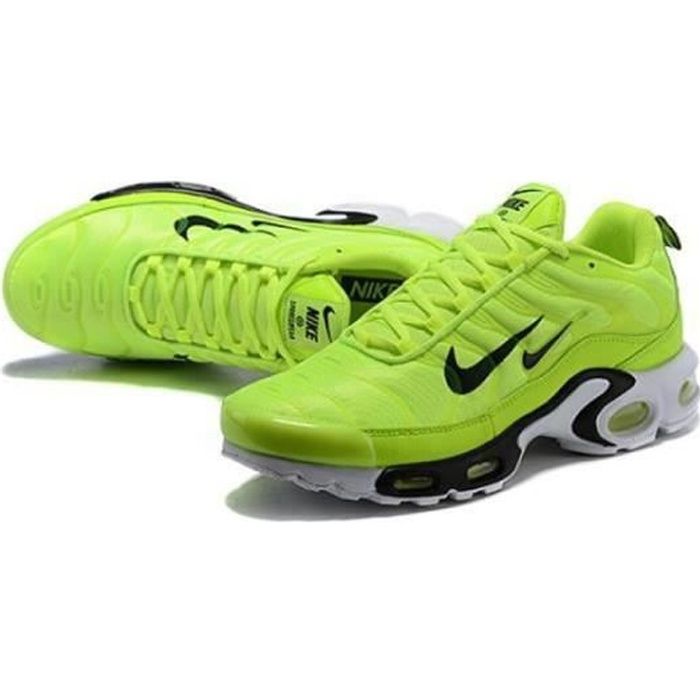 Baskets Plus TN Homme Chaussures Entraînement de Sport Vert Noir