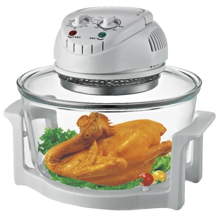NetBoat Four à Convection Halogène ol de Verre avec Capacité Jusqu'à 17 Litresavec Bague D'extension 1400 W