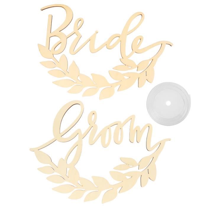 1 ensemble De Mariage Pendentif Ornement Chaise Pendentifs En Bois Étiquette pour le Président Mur BILLE BARRE CHOCOLAT