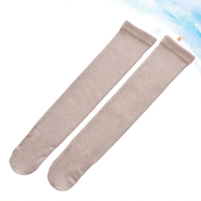 1 Pair Women Cotton Stocking Stylish Color Cold Protection Socks Long Tube Lady for Autumn ABATTANT WC - REHAUSSEUR WC