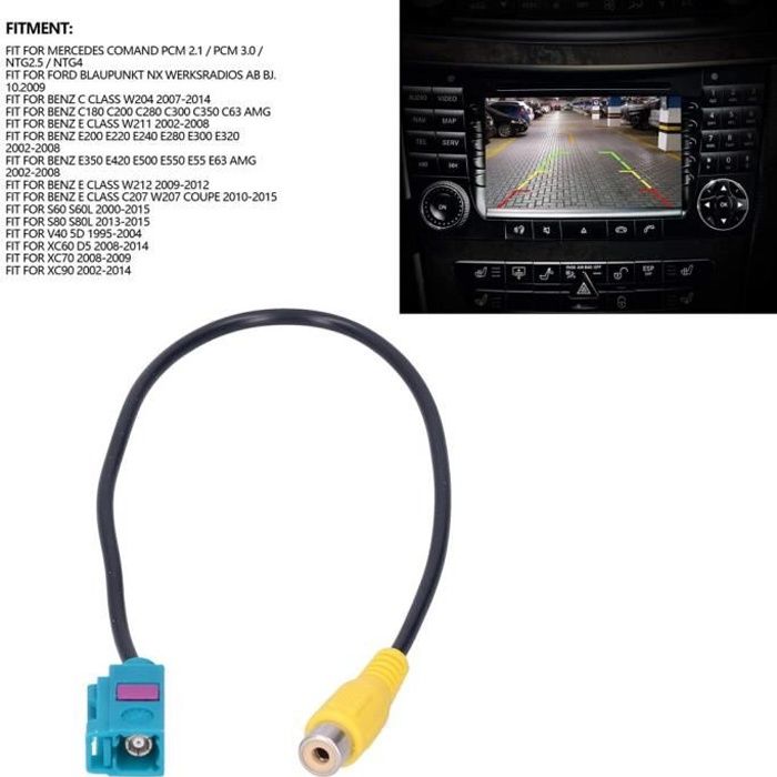 Câble adaptateur de caméra de recul Câble d'adaptateur vidéo de caméra de recul cordon de noyau de cuivre adapté -ZAT