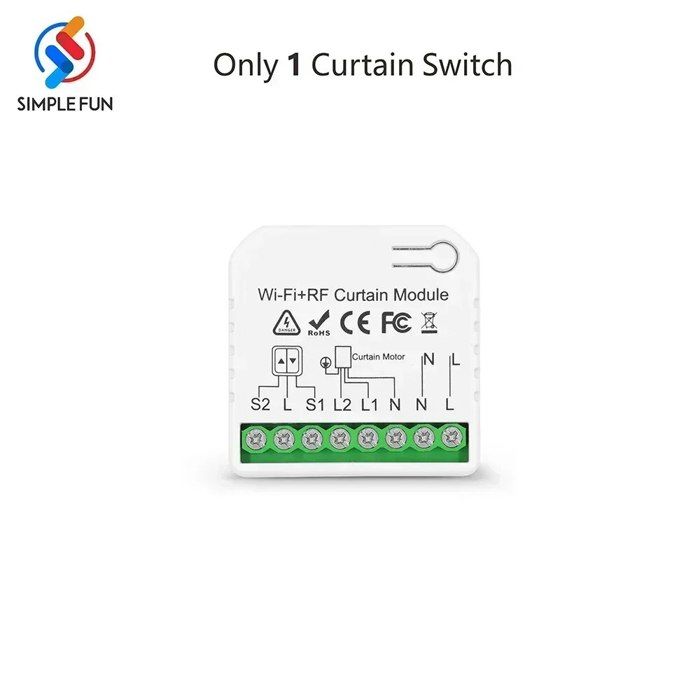 Tuya-Joli de rideau de volet roulant WiFi RF,technologie intelligente ...